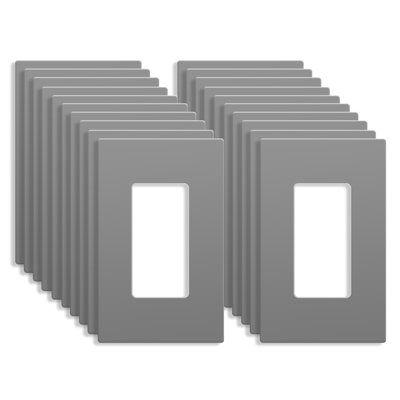 Screwless 1-Gang Midsize Decorator Wall Plate