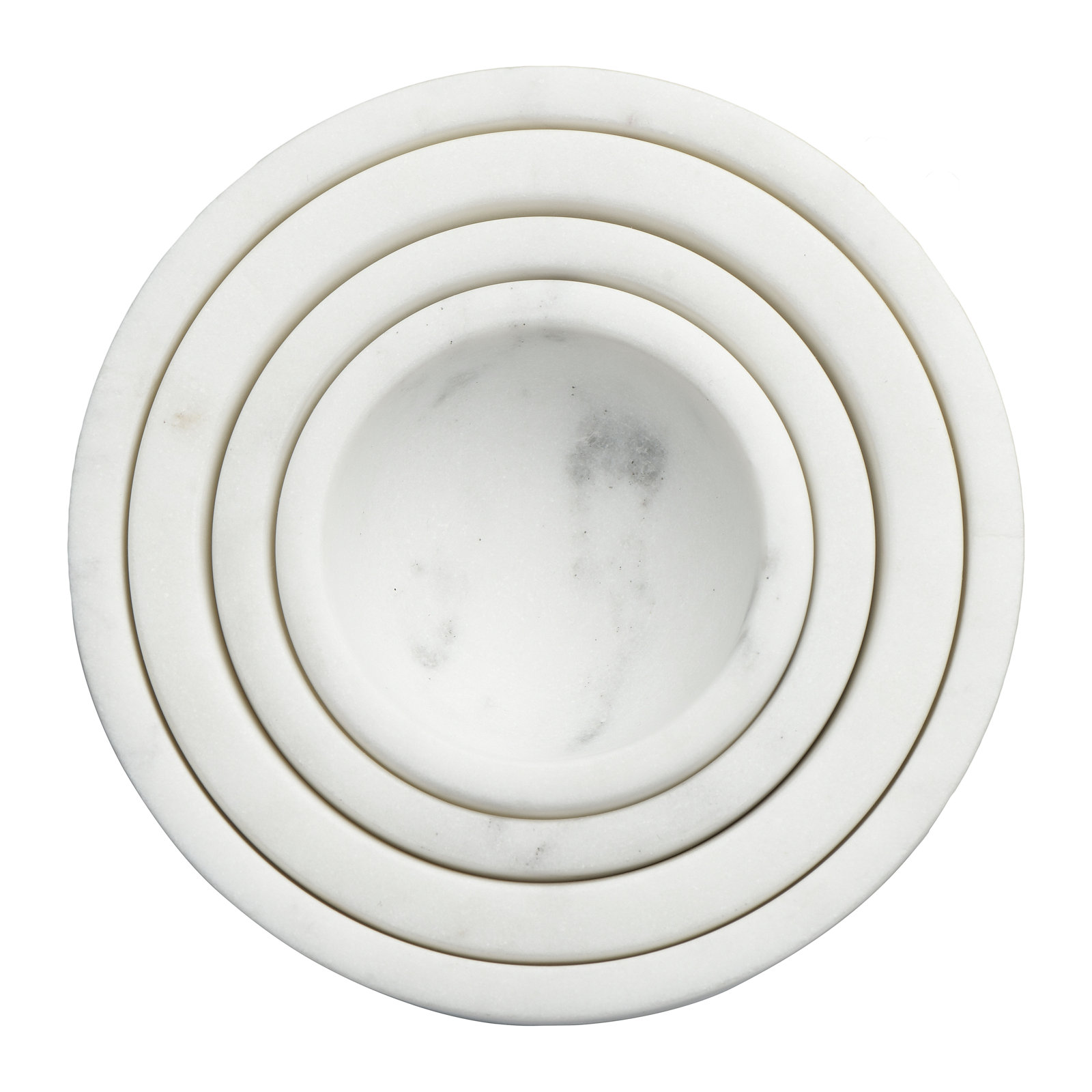 Brooksville White Marble Bowls (Set Of 4)