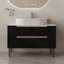Meuble-lavabo mural autoportant avec évier en céramique à tiroirs à fermeture en douceur-743122108