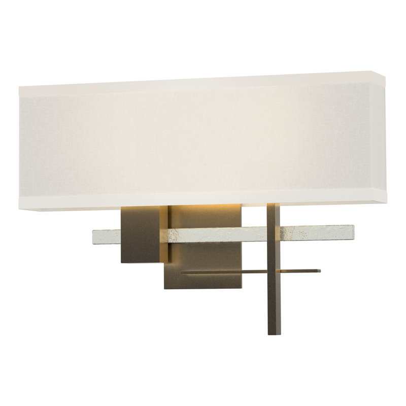 Cosmo 2 - Light Flush Mounted Sconce, Flax, Dark Smoke, Vintage Platinum
