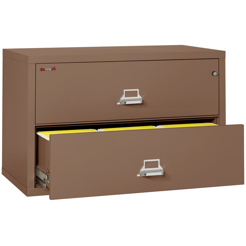 Fireproof 2 - Drawer File Cabinet, Tan, Key Lock