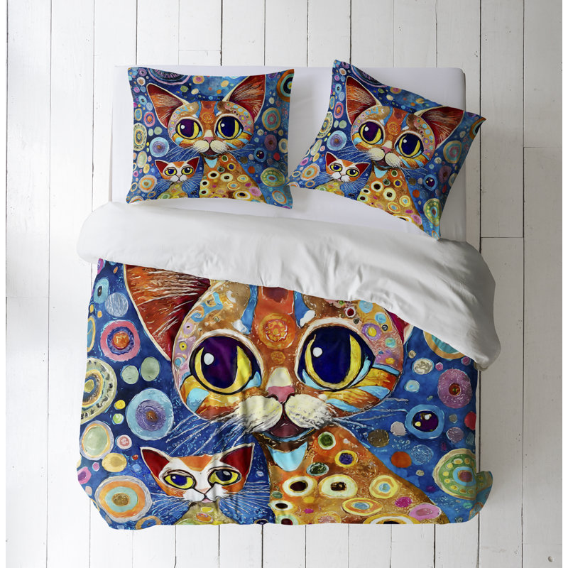 Modern & Contemporary Polyester Duvet Cover, Twin Duvet Cover + 1 Queen Sham