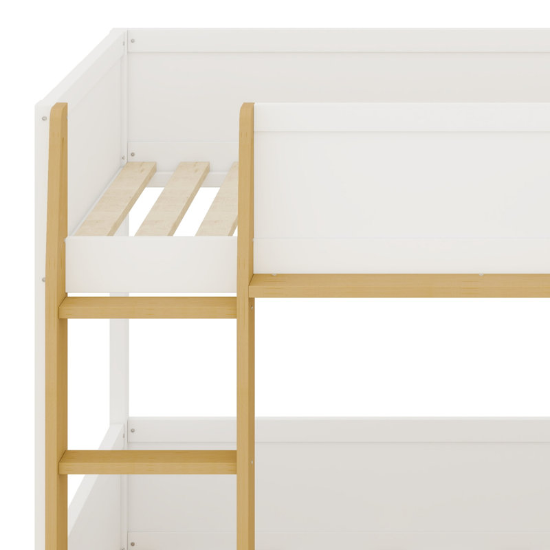 Lit superposé peu encombrant avec bureau, rangement, échelle et ports USB