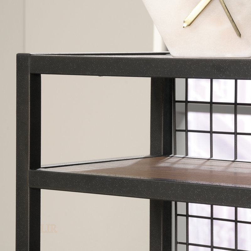 Bureau en L, finition brune