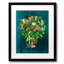 Flowers On Teal Print by Jphono 1-2066540300-2066540301-2081173037