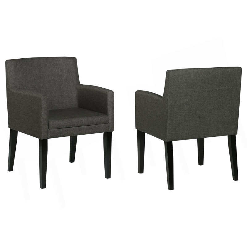Chaise de salle à manger rembourrée Yorkshire Grey (ensemble de 2)