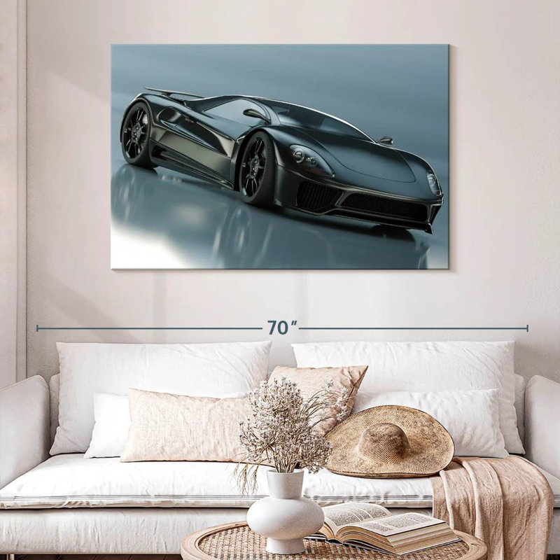 Mehar noir brillant Supercar, H 32 po x l 48 po