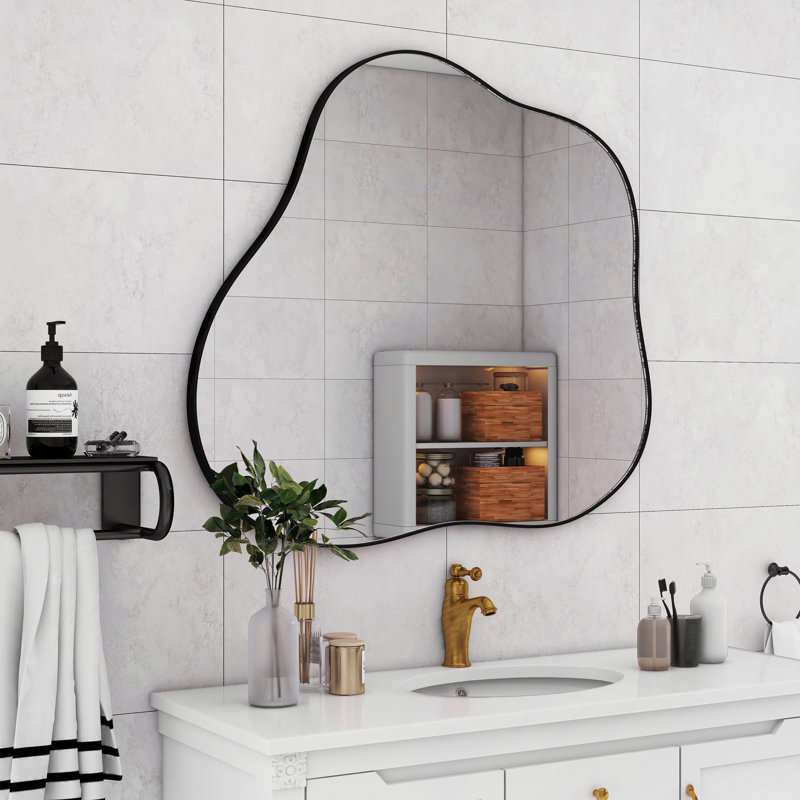 Cloud-Shaped Metal Accent Wall Mirror