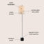 Lampe sur pied traditionnelle 60,5 po Bivens