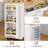 Portable Mobile Rolling Kitchen Island With Trash Can Storage Cabinet & Drop Leaf, Wheels Drawer Cabinet For 13 Gallon Garbage Bin