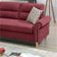 Canapé modulaire réversible en velours rouge paprika