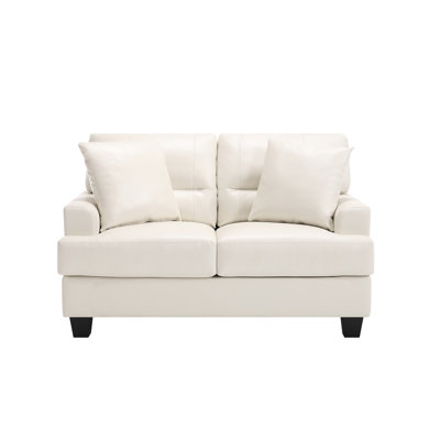 Faux Leather Loveseat