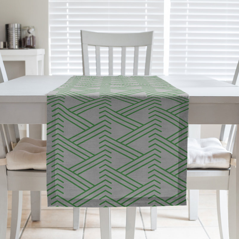 Stephenie Lined Chevrons Table Runner, 16" x 72"