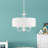 Lamotte 3-Light Dimmable Metal Drum Chandelier with Linen Blend Shade -797972908