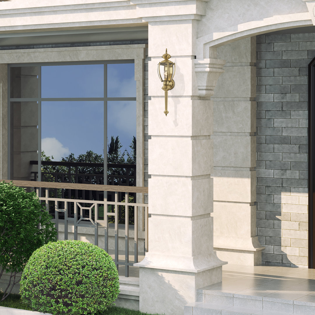 Amberdawn 25.25" H Beveled Glass Outdoor Wall Lantern Lark Manor™ Fixture 