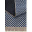 Tapis rectangulaire bleu marine en jute / chenille tissé à la machine-1823642515
