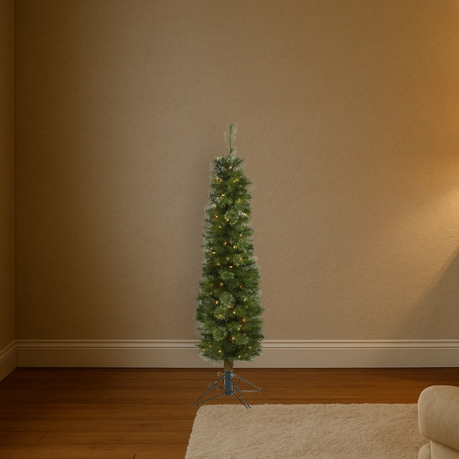 Lighted Artificial Christmas Tree, 5' H