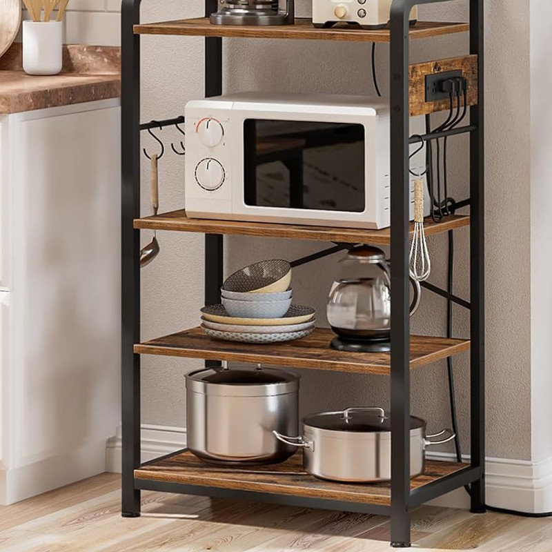 17 Stories Bakers Rack, 68.1inch Height Microwave Stand 7-Tier Kitchen ...