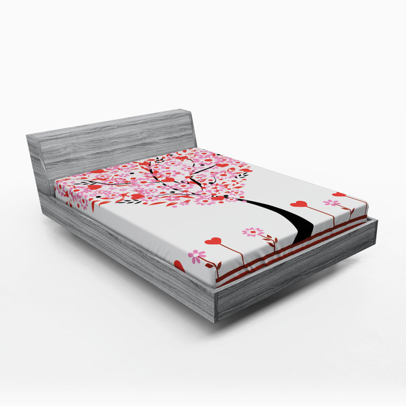 Drap-housse floral saint valentin, Drap-housse de taille double