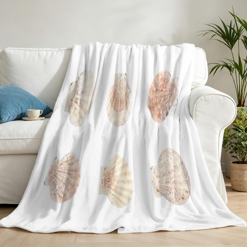 Jeté en flanelle bleue ultra douce, imprimé sur une face, Throw 50" x 60"