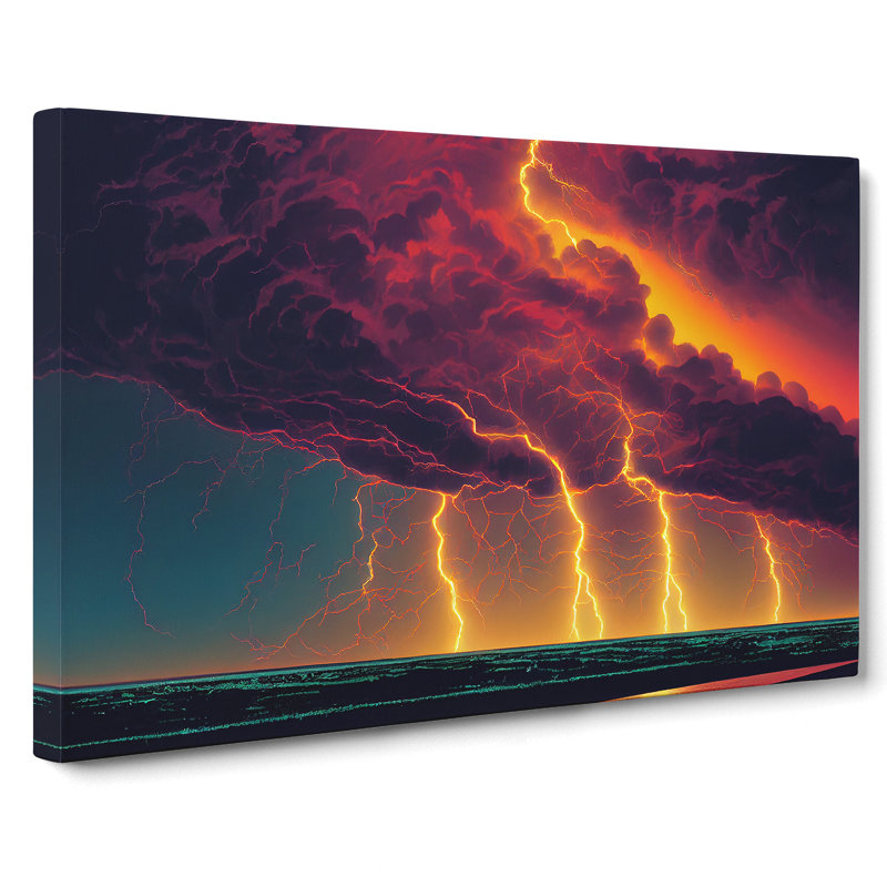 Passionate Thunderstorm - Wrapped Canvas, 50cm H x 76cm W x 3cm D