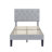 Twin Size Bed Set Upholstered Platform With Adjustable Diamond Tufted Headboard-2064481993