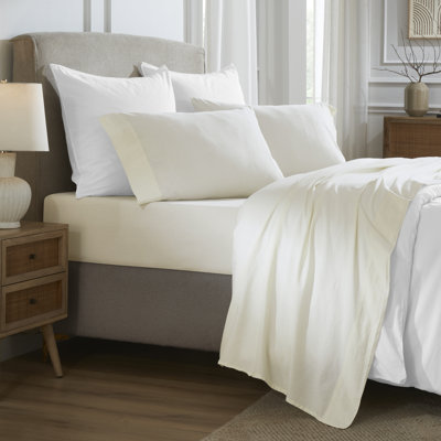 Carmen 100% Cotton Vintage Wash Boho Solid Deep Pocket Lightweight Percale Sheet Set