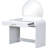 Bedroom Makeup Vanity Table, 39", White. Touch Screen Lighted Mirror And Drawer. Curved Edges Design For Elegance. Sufficient Storage Cosmetics. Functional. Easy Assembly Procedure