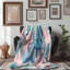 Couverture rose et bleue Piness - 1 pièce de qualité supérieure-99240861