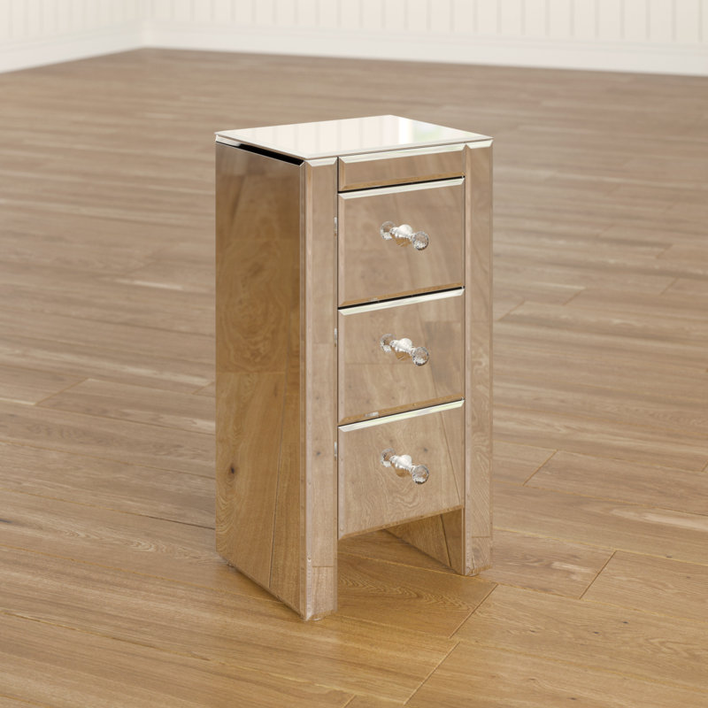 Portalia 30cm W Bedside Table, 60cm H x  30cm W x 30cm D
