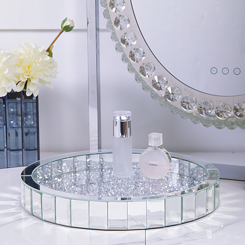 Ensemble de plateau de meuble-lavabo à miroir de 12,8 po 2 pièces Suche (une base rotative et une base non rotative)