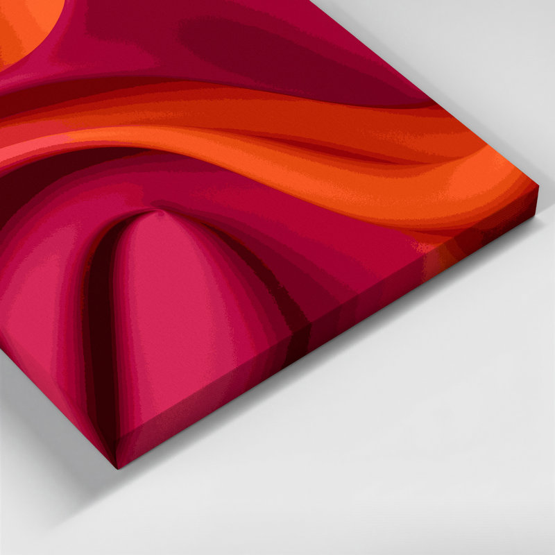 Gradient Abstract 4 Red Canvas Wall Art, 12" H x 18" W
