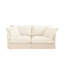 Confortable 2 salon - tissu chenille crème et 2 chaises longues élégantes et relaxantes