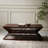 Retro Nut-Brown Solid Wood Rectangular Coffee Table
