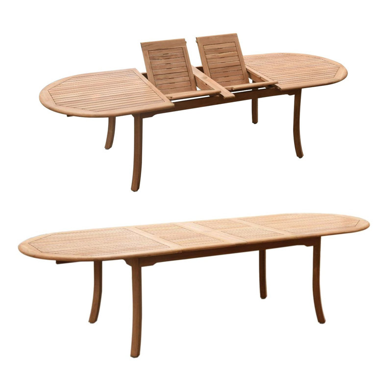 Teddy Outdoor 9 - Piece Teak Dining Set, 30.5" H x 94" L x 40" W