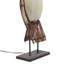Lampe sur pied en bois de bambou brun Belltown avec abat-jour crème