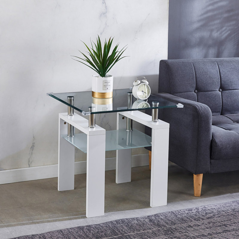 Table d'appoint, table de bout, design moderne pour la maison, Blanc