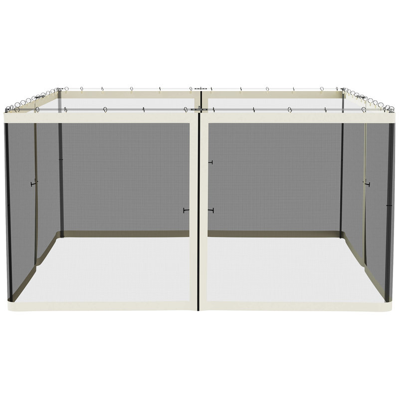 Outsunny Replacement Mesh Sidewall Netting For Patio Gazebos And Canopy Tents With Zippers (Sidewall Only)
