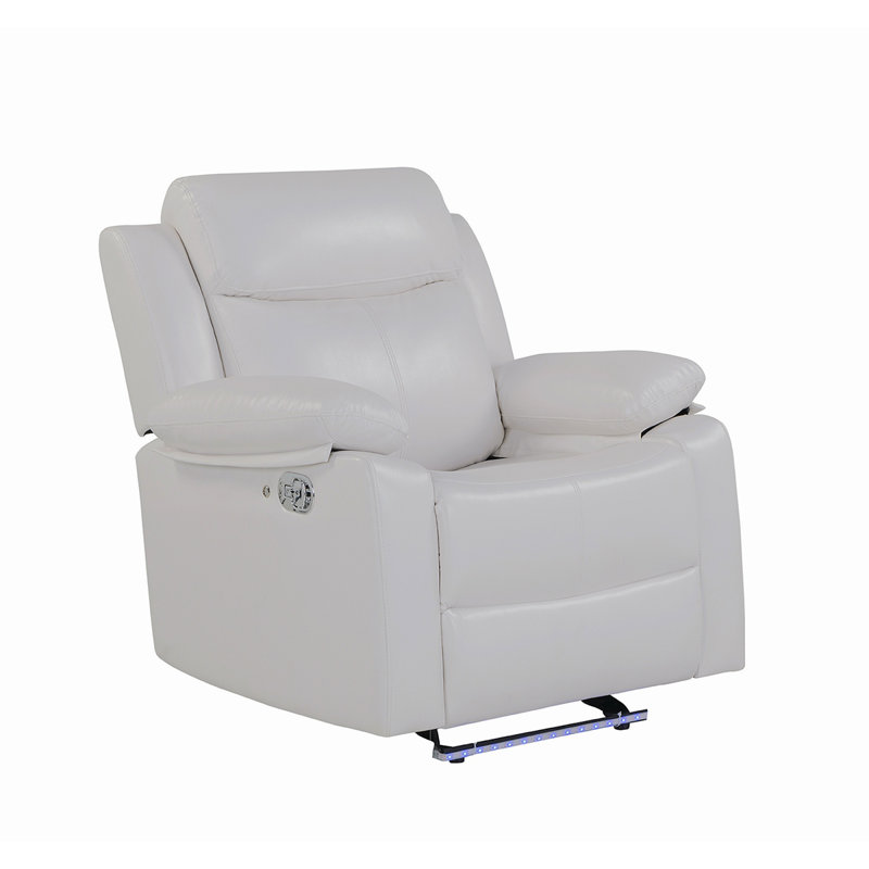Fauteuil inclinable blanc avec lumière DEL Blanche