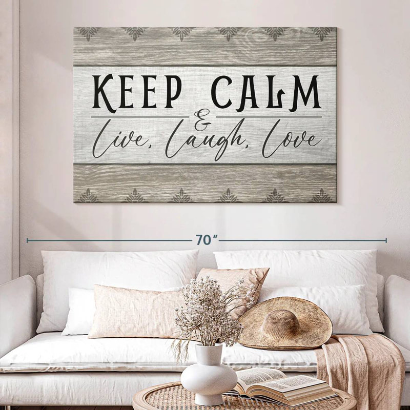 Tergel Keep Calm Patterned Typography, 34" H x 51" W