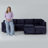 Wylodene 9-Piece Reversible Modular and Standard Velvet Sectional with Storage-1693641383