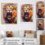 Abstrait lion rugissant - Lion, art mural-481401027-481401087