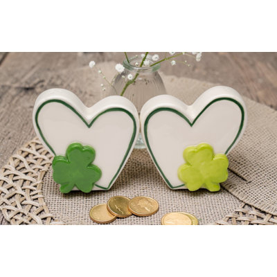 Heart Shamrock Salt and Pepper