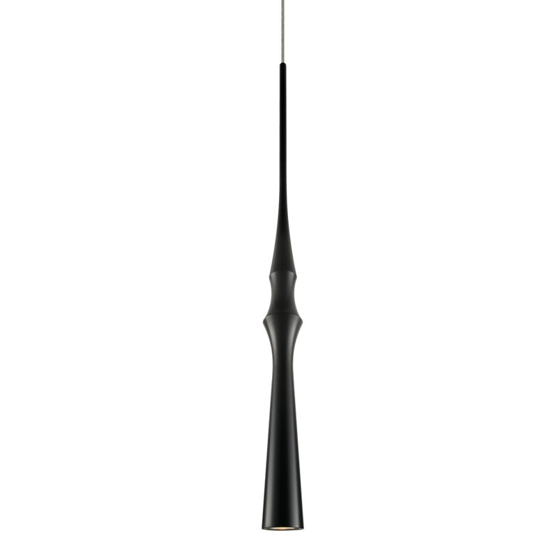 Mini-luminaire suspendu 1 lumière DEL Polaris, Noir
