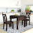 Space-saving Dining Table Sets With Solid Wood Construction, Modern Espresso Finish For Small Kitchens