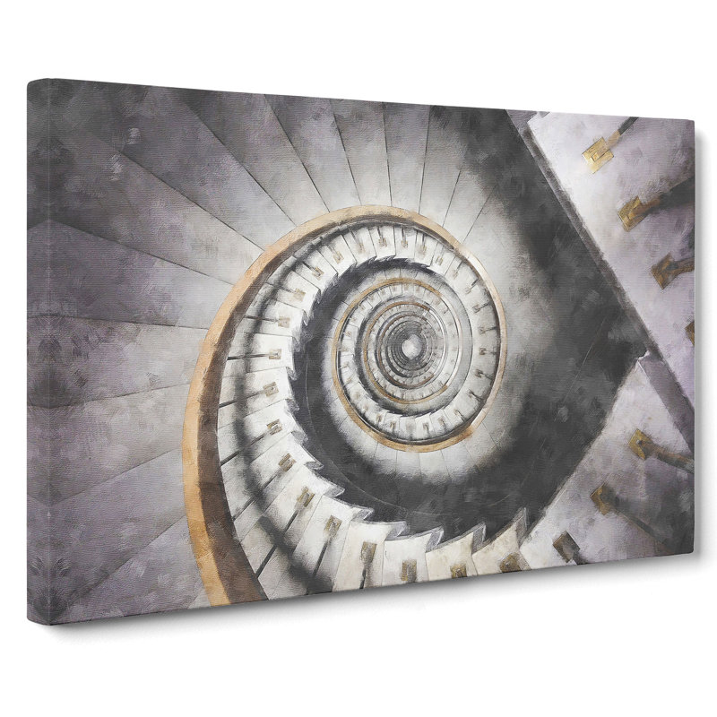 Spiral Staircase Architecture Vol.1 - Wrapped Canvas Print, 50cm H x 76cm W x 3cm D