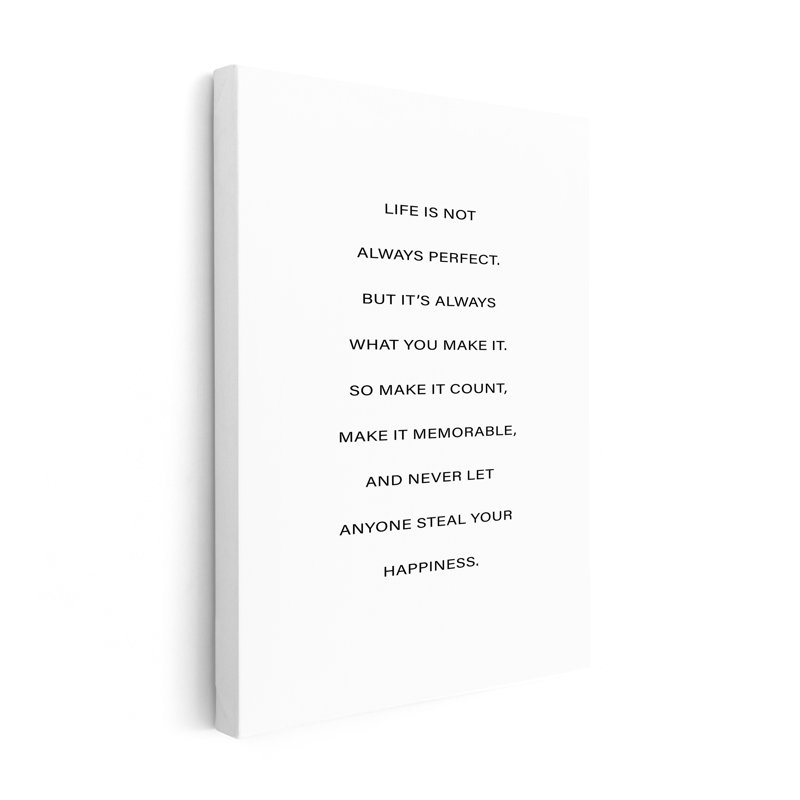 Life Is What You Make It, Sans cadre, Canevas, H 24 po x l 32 po