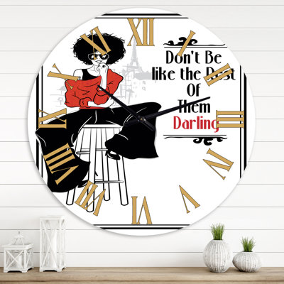 Style Passion Life Fashion Girl VI - Horloge murale moderne