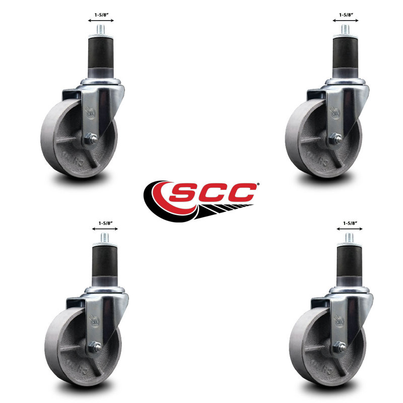 Ensemble de roulettes semi-pivotantes 1-5 / 8 pouces