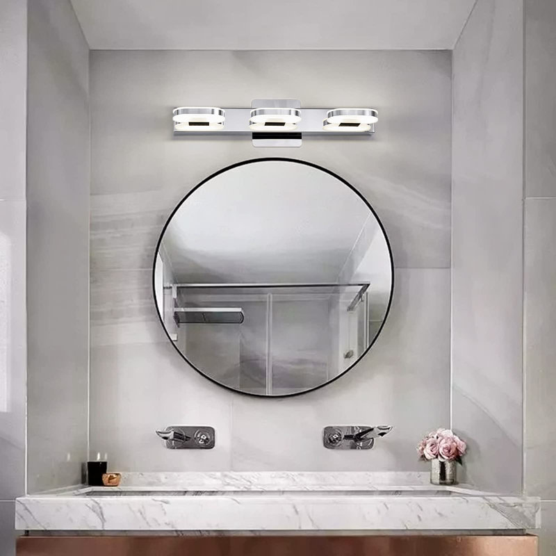 Luminaire de meuble-lavabo moderne à DEL 3 lumières pour salle de bain 19 pouces au-dessus d'un miroir (lumière blanche naturelle 4200K)
